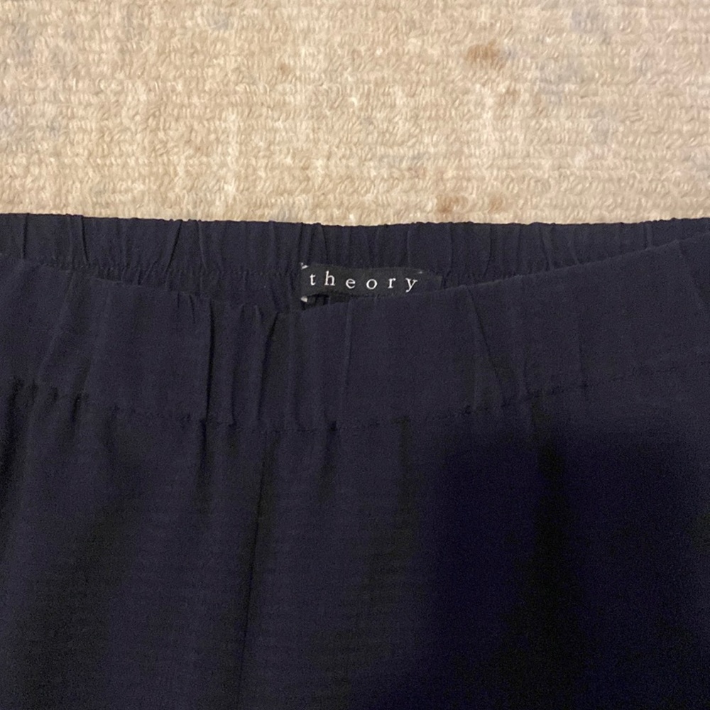 Dark navy elastic waist trouser